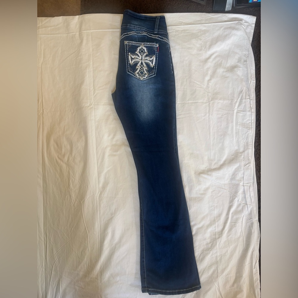 Love You Dark Wash Stretch Jeans (Size 11/12 - Picture 4 of 11
